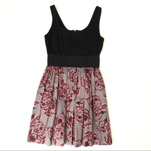 Elle Casual Flower Black Cocktail Dress